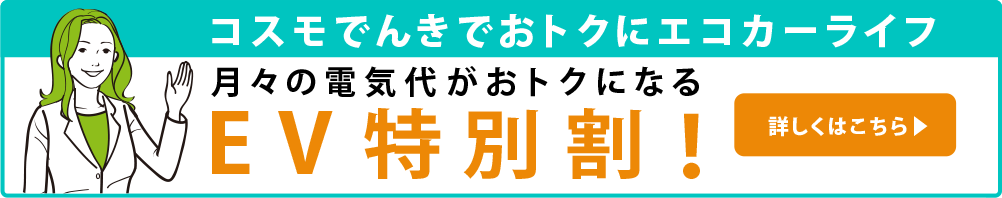 月々の電気代がおトクになるEV特別割