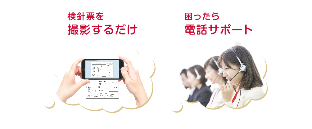 検針票を撮影するだけ 困ったら電話サポート